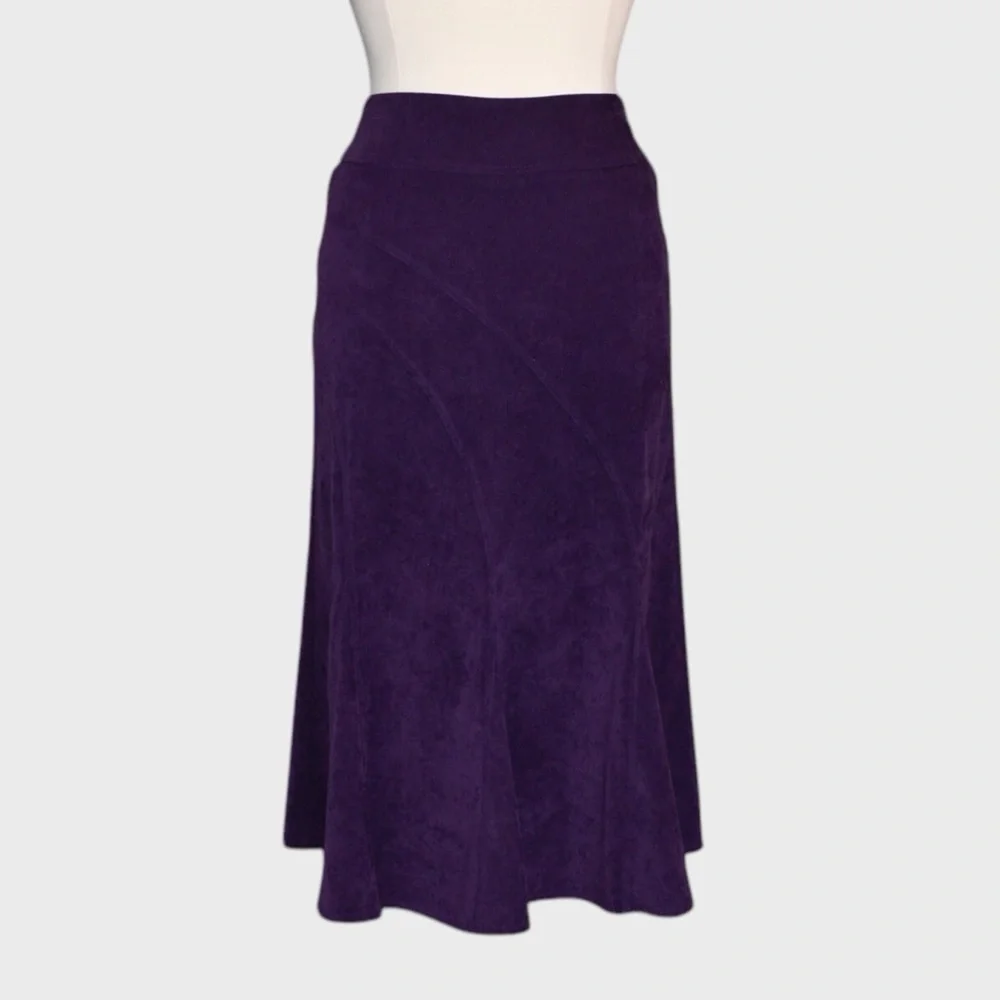 Cato Godet Suede Midi Skirt